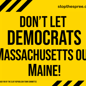 Yard Sign - Don't Let Democrats Massachusetts Our Maine!
