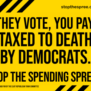 Yard Sign - They Vote, You Pay.  Taxed To Death By Democrats.